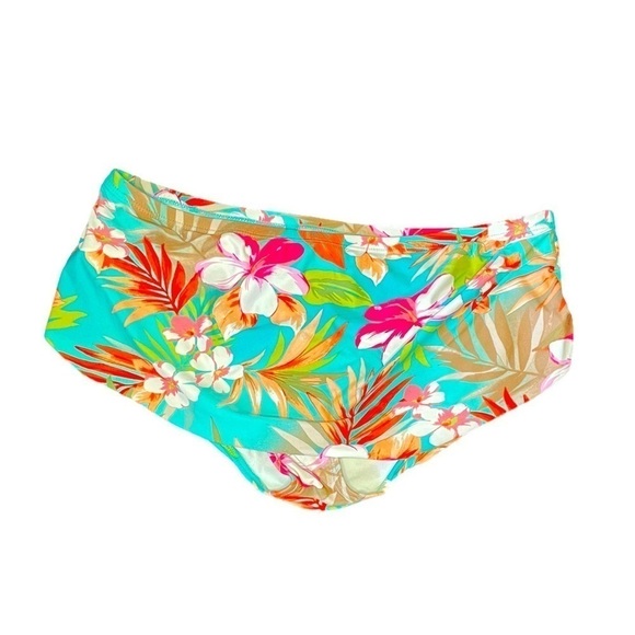 Maidenform womens tropical print skirt bikini bottoms - Picture 1 of 7